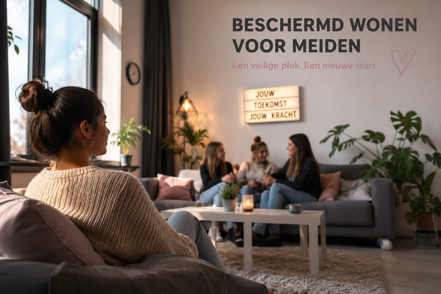 beschermd wonen meiden Waterpaszorg met 24-uurs begeleiding voor meisjes en jonge vrouwen.